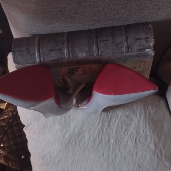 Brand new Grey Shiny Red bottom high heels $75 - Picture 3 of 4